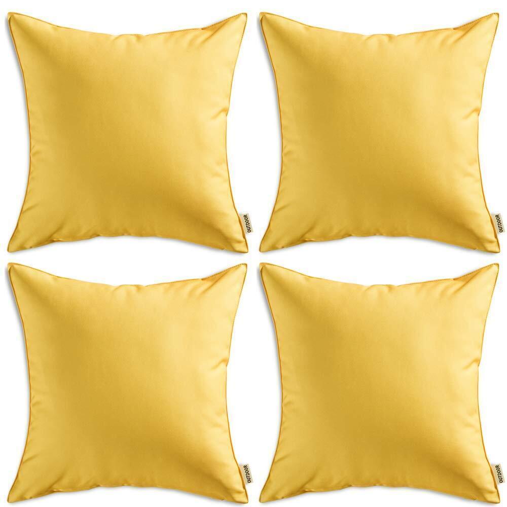 2771 Pack of 4 Decorative Outdoor Summer Pillow Covers Square Cushion Cases
